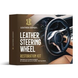 Leather Expert Leather Steering Wheel Restoration Kit Black vairo remonto komplektas