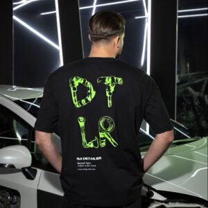 BACKLINE NEON DTLR” OVERSIZED HEAVY T-SHIRT – Black